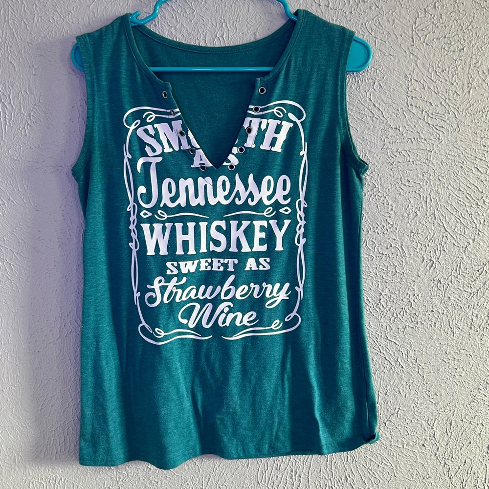 Teal Graphic Women's Top